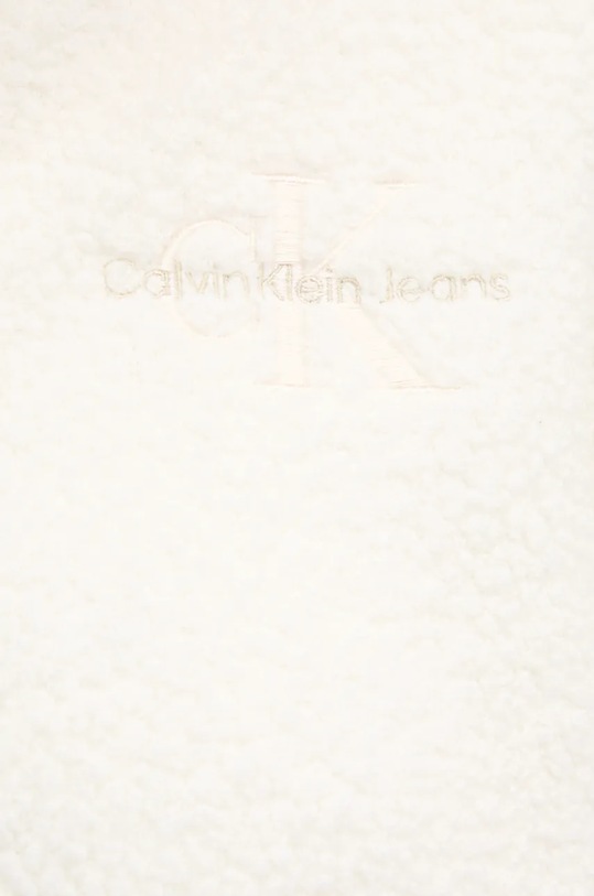 Fleecová mikina Calvin Klein Jeans J20J224180 biela