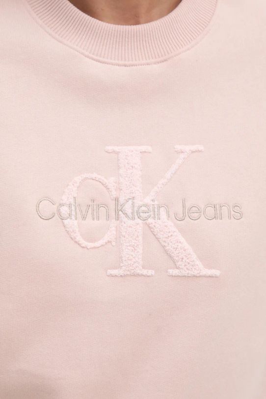 Pamučna dukserica Calvin Klein Jeans J20J224652 roza