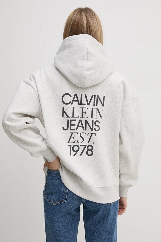 Mikina Calvin Klein Jeans směs šedá J20J224911
