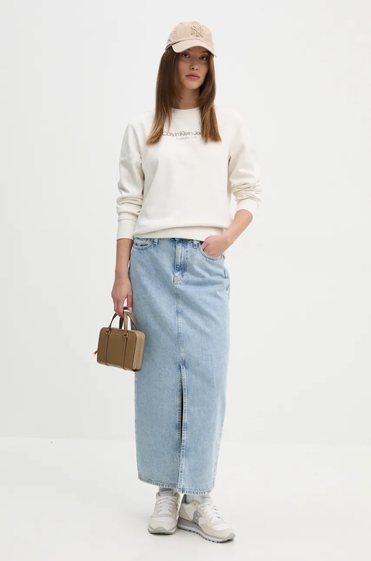 Mikina Calvin Klein Jeans J20J224913 béžová NC24