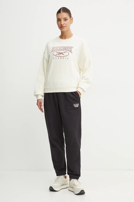 Reebok Classic bluza bawełniana 100205214 beżowy AW24