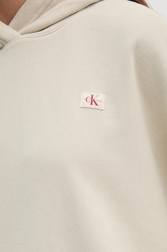 Pamučna dukserica Calvin Klein Jeans J20J224173 bež