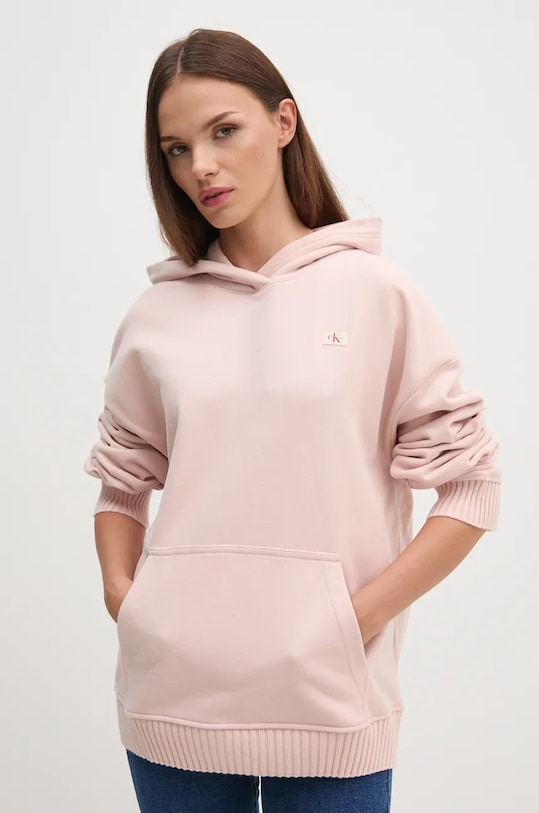 Calvin Klein Jeans bluza bawełniana bawełna różowy J20J224173