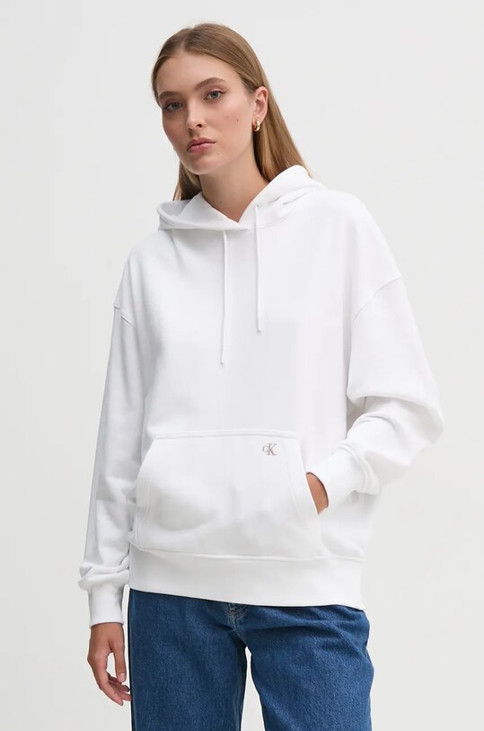Mikina Calvin Klein Jeans J20J224178 bílá AW24