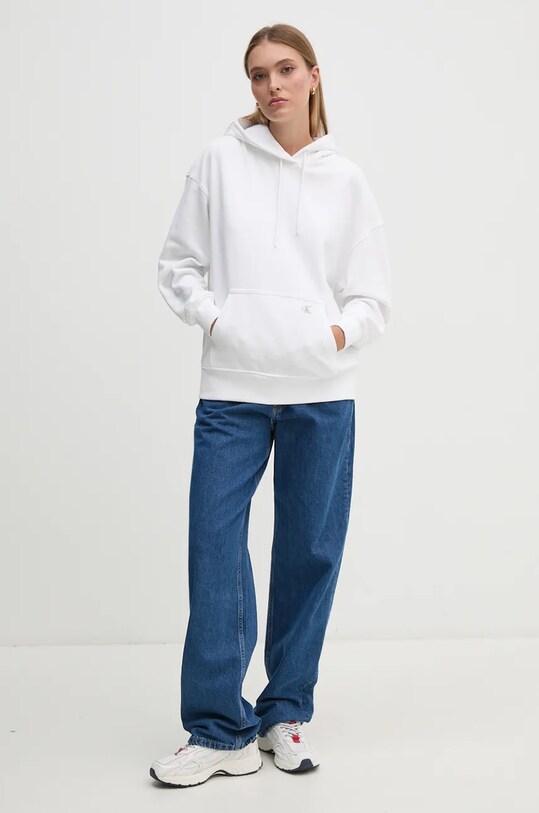 Mikina Calvin Klein Jeans biela J20J224178