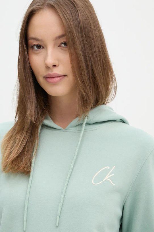 Хлопковая кофта Calvin Klein Jeans зелёный J20J224179