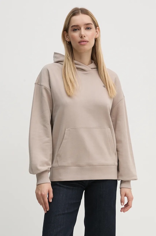 Одяг Бавовняна кофта Calvin Klein Jeans J20J225392 бежевий