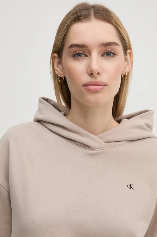 Бавовняна кофта Calvin Klein Jeans бежевий J20J225392