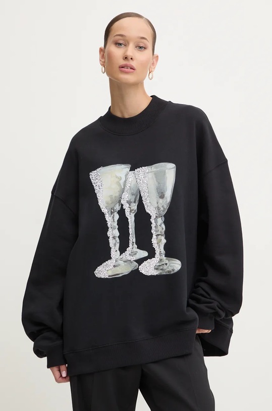 MSGM felpa in cotone senza nero 3742MDM93.247999
