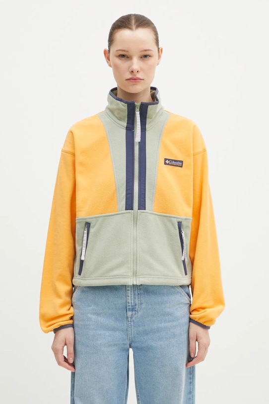 Поларен суичър Columbia Backbowl II FZ Fleece щампа оранжев 2092163