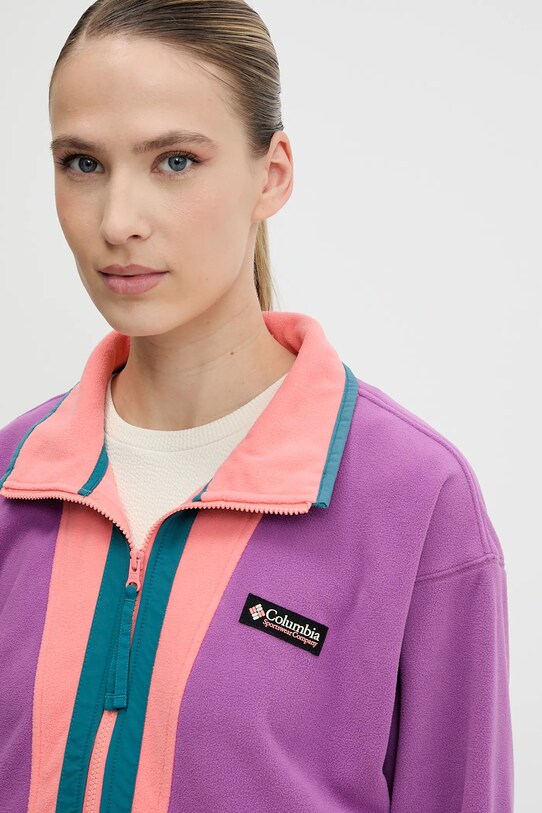 Columbia gyapjú pulóver Backbowl II FZ Fleece lila 2092163