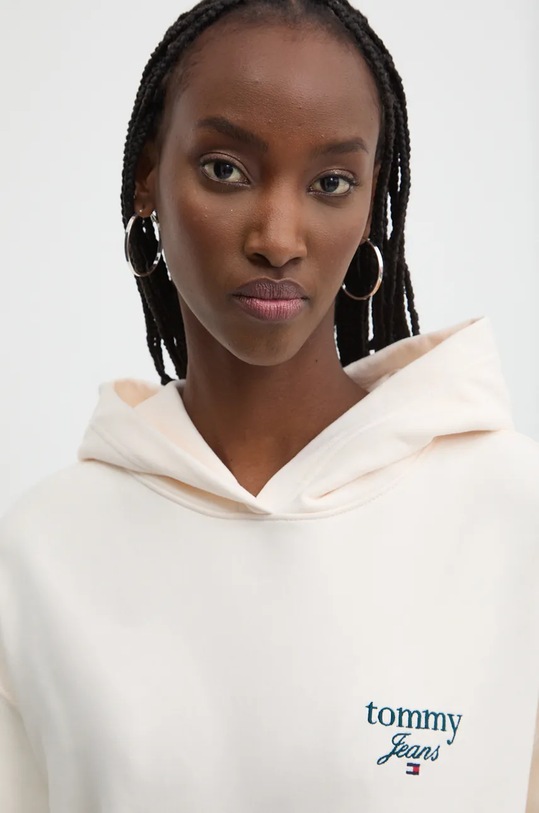 Tommy Jeans bluza bawełniana beżowy DW0DW18760