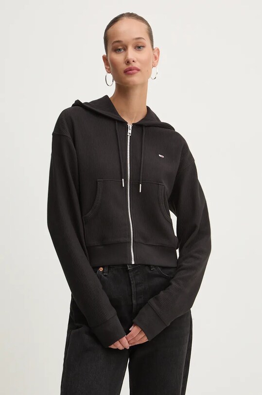 Tommy Jeans bluza uni negru DW0DW18763