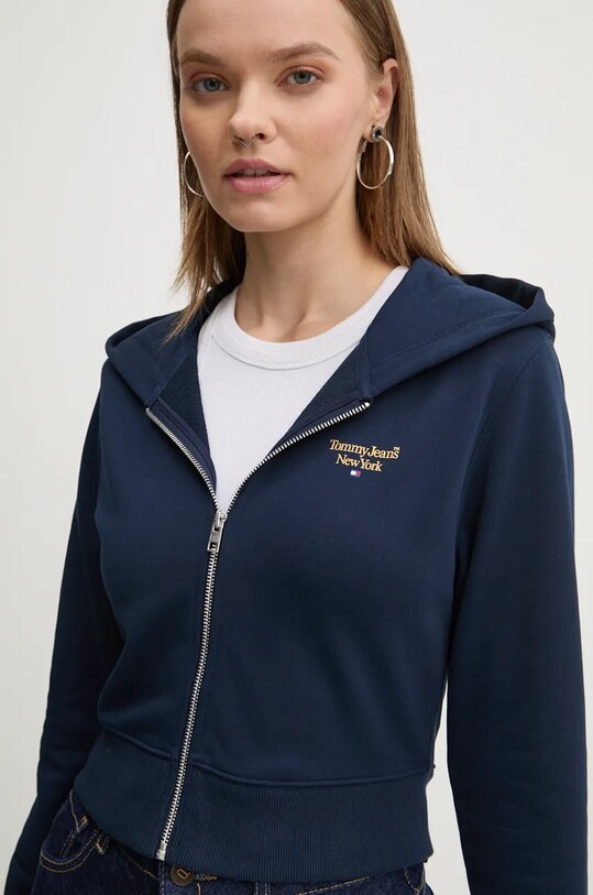 Mikina Tommy Jeans s kapucí námořnická modř DW0DW18769