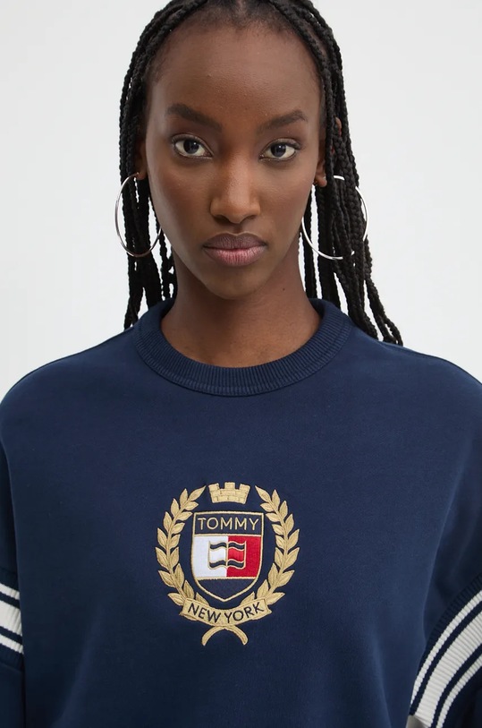 Tommy Jeans hanorac de bumbac bleumarin DW0DW18772