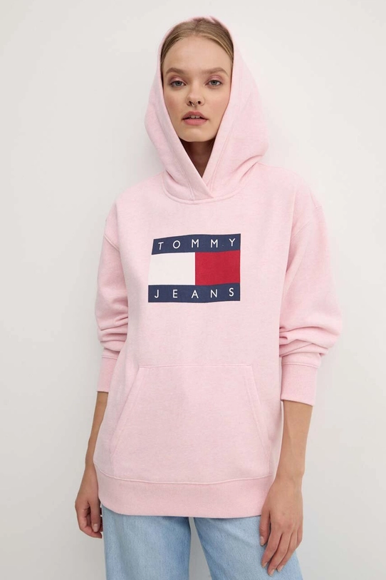 Кофта Tommy Jeans з капюшоном рожевий DW0DW19047