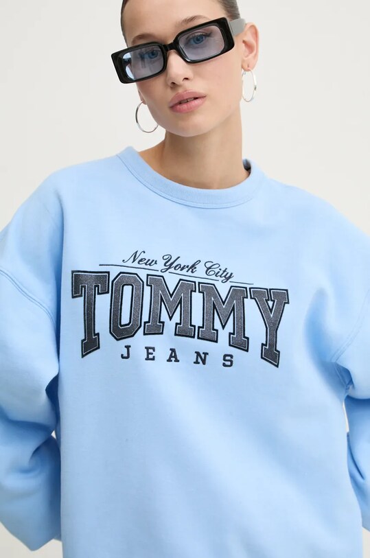 Tommy Jeans bluza albastru DW0DW19845