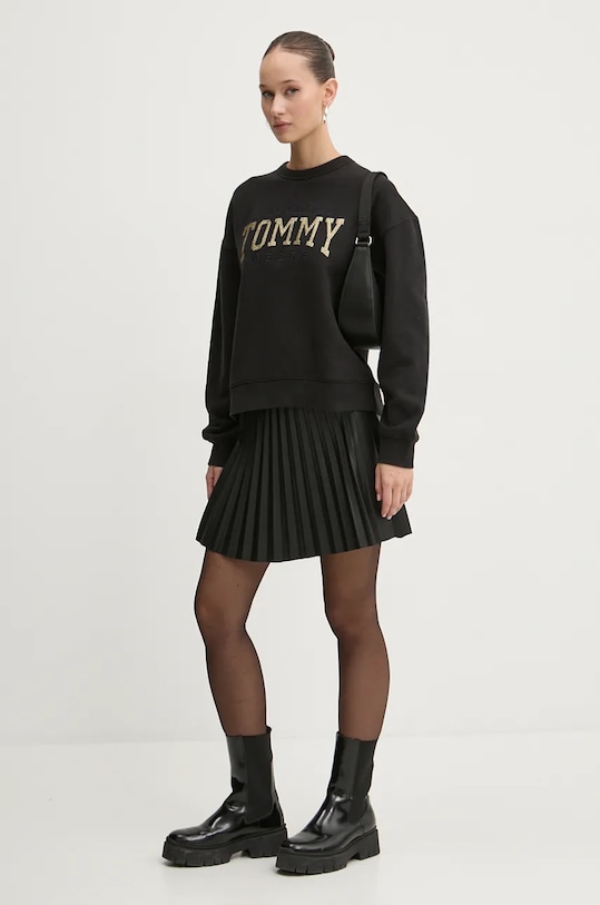 Tommy Jeans felpa DW0DW19845 nero NC24