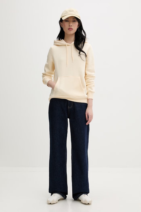 Tommy Jeans bluza damska z bawełną DW0DW19958 żółty SS26