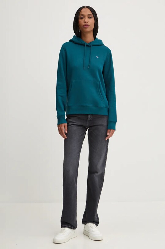 Tommy Jeans bluza DW0DW19958 turkusowy SS25