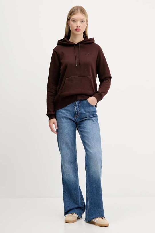 Tommy Jeans bluză DW0DW19958 maro AW25