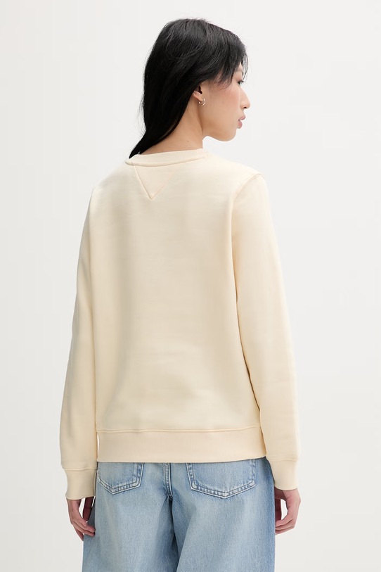 Odzież Tommy Jeans bluza damska z bawełną DW0DW19959 żółty