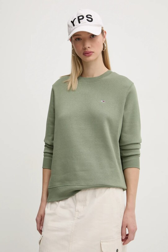 Tommy Jeans bluza verde DW0DW19959