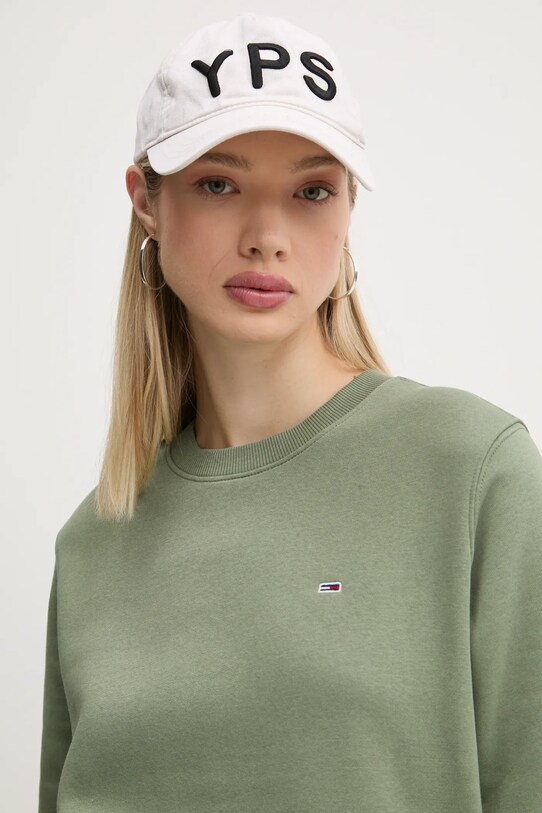 Tommy Jeans bluza verde DW0DW19959
