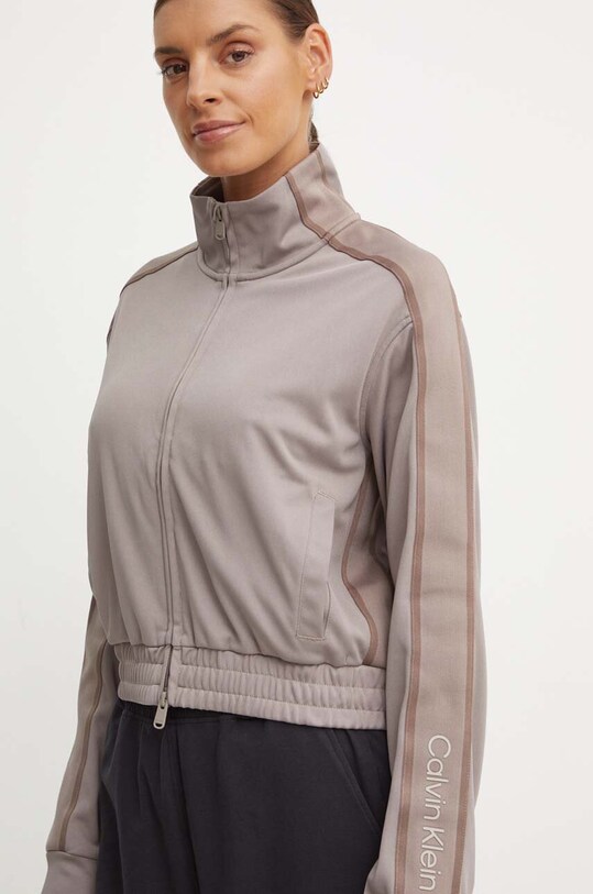 Tréningová mikina Calvin Klein Performance bez kapucne sivá 00GWF4J402