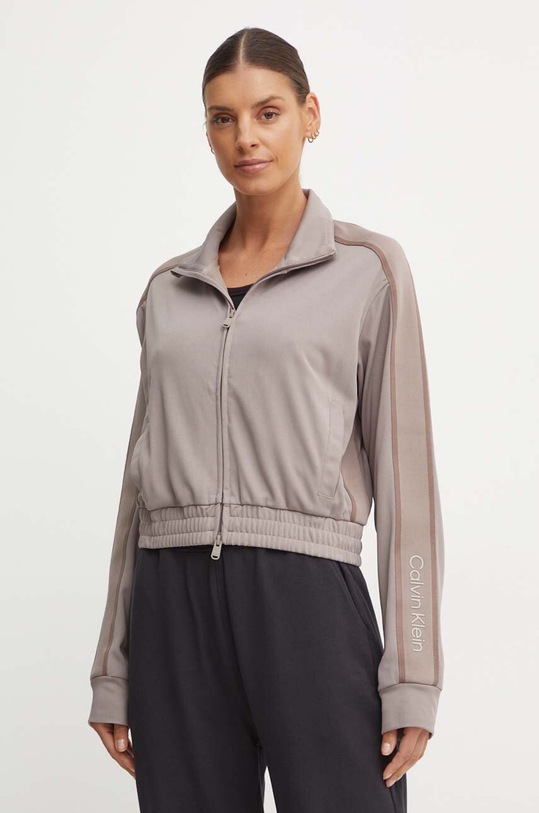 Tréningová mikina Calvin Klein Performance sivá 00GWF4J402