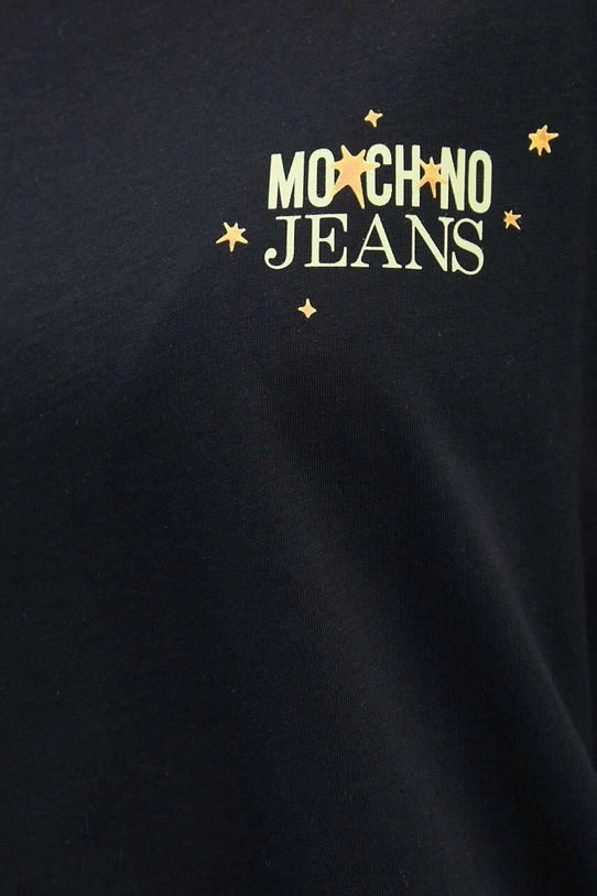 Хлопковый лонгслив Moschino Jeans 1219.8733 чёрный