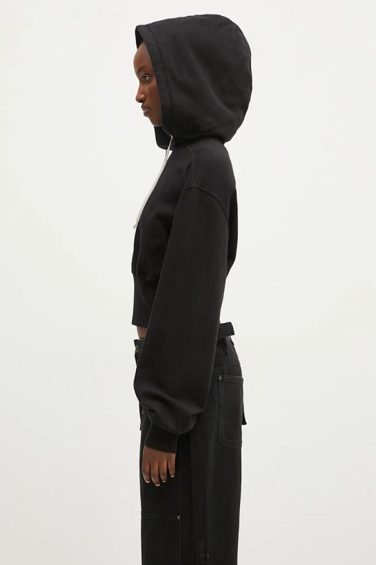 Rick Owens hanorac de bumbac Tatlin Hoodie DS02D2220.FP negru AW24