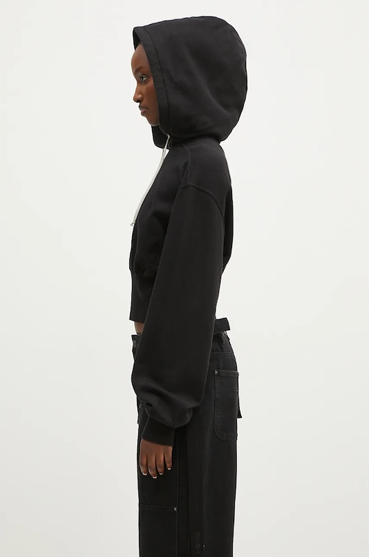 Rick Owens cotton sweatshirt Tatlin Hoodie DS02D2220.FP black AW24
