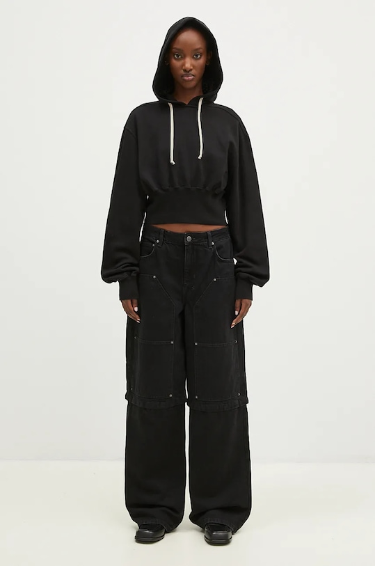 Rick Owens cotton sweatshirt Tatlin Hoodie DS02D2220.FP black