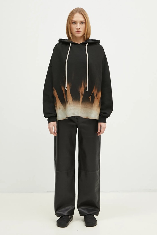 Bavlnená mikina Rick Owens Crater Hoodie DS02D2221.FSUN čierna