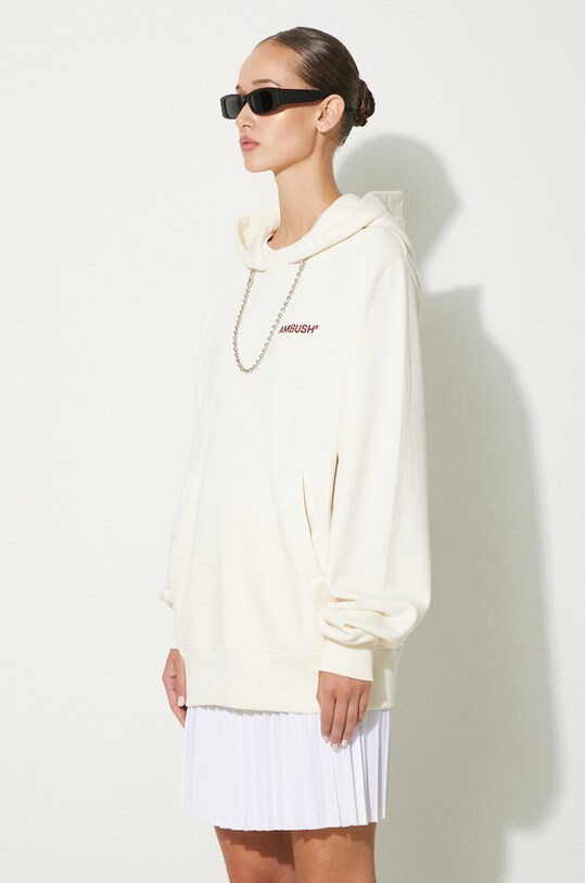 AMBUSH hanorac de bumbac Ballchain Hoodie bej BWBB001F24FLE0013128