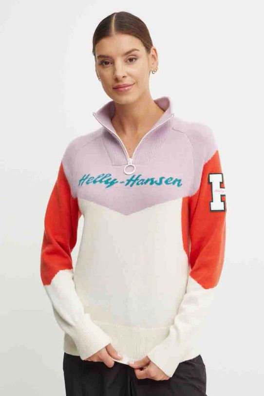 Helly Hansen pulóver Apres gombolós bézs 66029