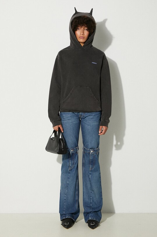 Coperni bluza Washed Horn Hoodie COPJS15BIS523W negru AW24