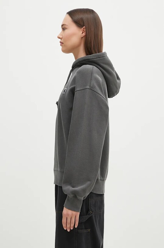 Бавовняна кофта Carhartt WIP Hooded Nelson Sweat I032741.87GD сірий AW24