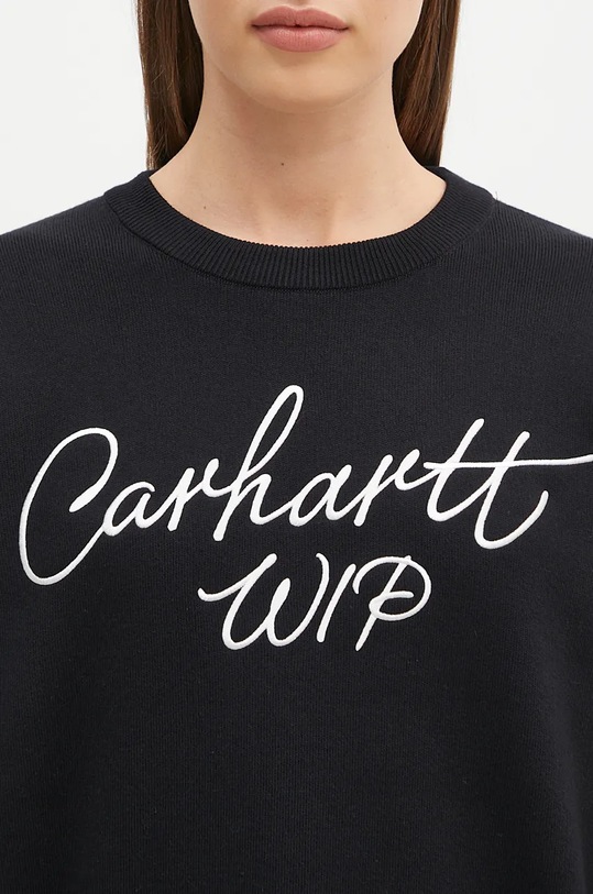 Carhartt WIP sweter bawełniany Signature Sweater czarny I034034.K02XX