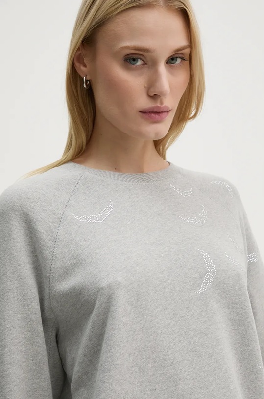 Bavlněná mikina ZADIG&VOLTAIRE šedá JWSS00597