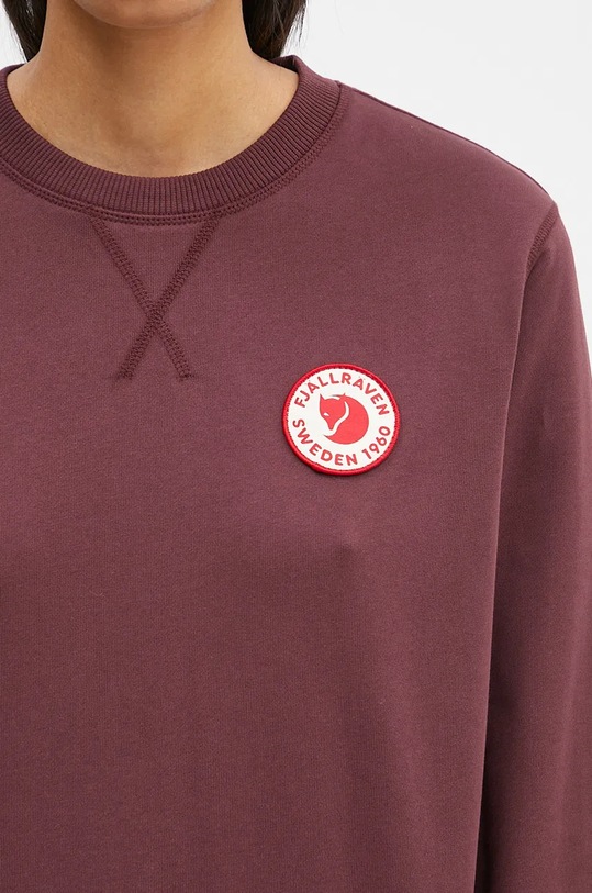 Fjallraven tracksuit sweatshirt 1960 Logo Badge maroon F87230.357