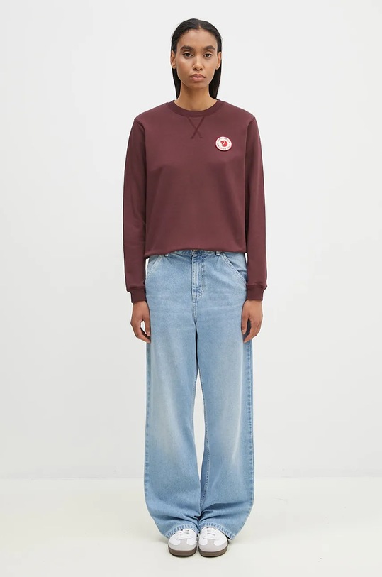 Fjallraven tracksuit sweatshirt 1960 Logo Badge F87230.357 maroon