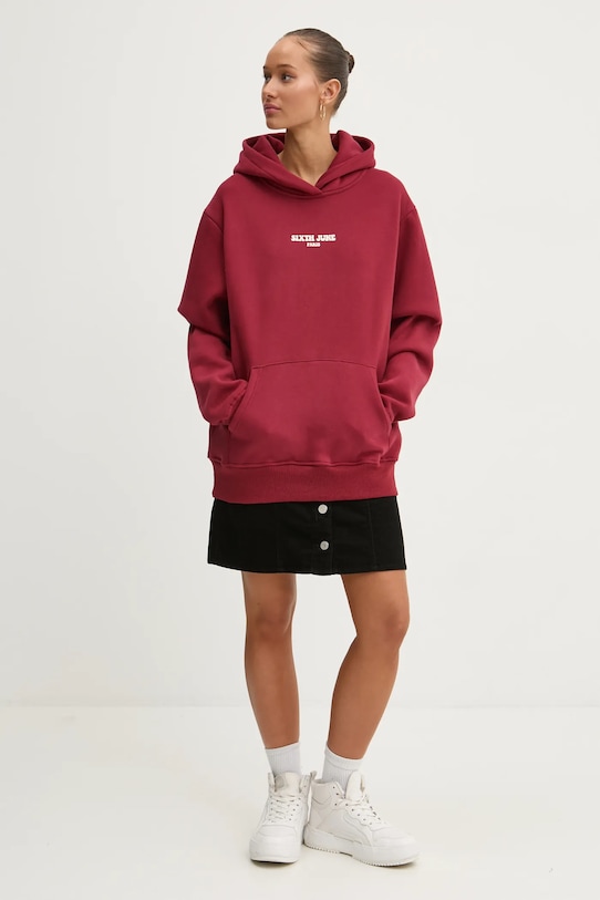 Oblečenie Mikina Sixth June 34402 burgundské