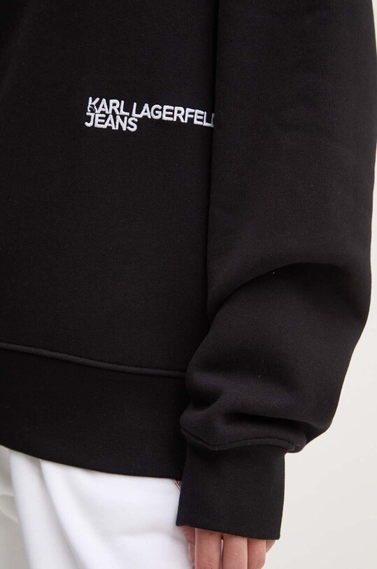 Βαμβακερή μπλούζα Karl Lagerfeld Jeans 246J1800 μαύρο