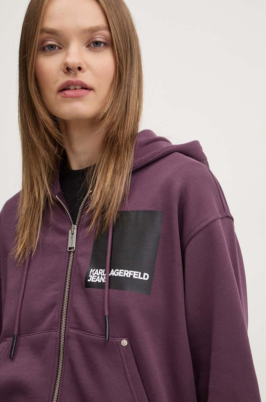Mikina Karl Lagerfeld Jeans fialová 246J1807