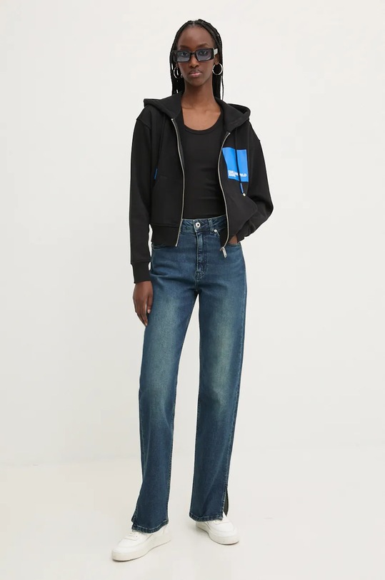 Mikina Karl Lagerfeld Jeans 246J1807 černá AW24