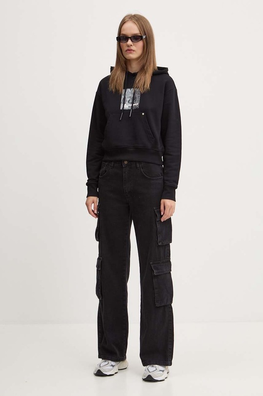 Μπλούζα Karl Lagerfeld Jeans 246J1808 μαύρο AW24