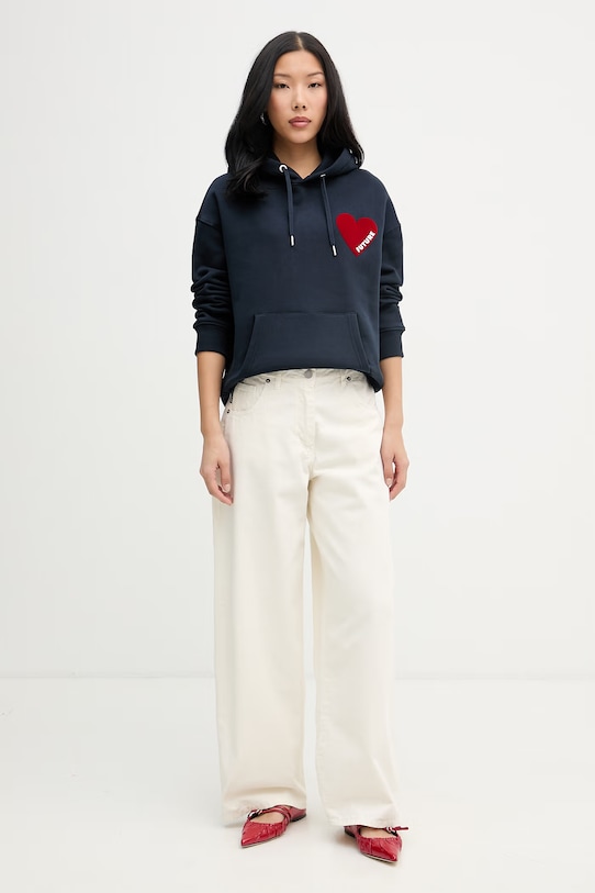 From Future суичър дамски от памук WSW01120 тъмносин SS26