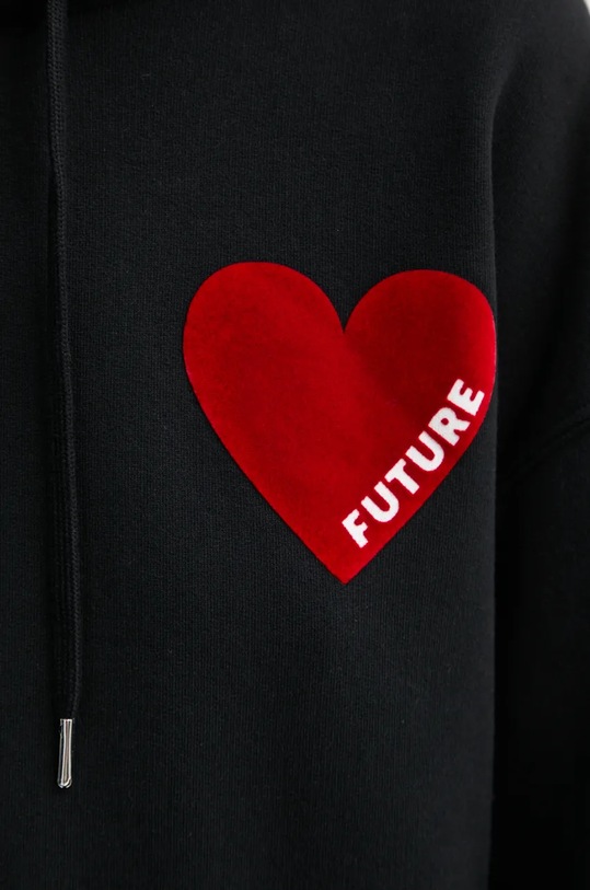 Βαμβακερή μπλούζα FROM FUTURE WSW01120 μαύρο